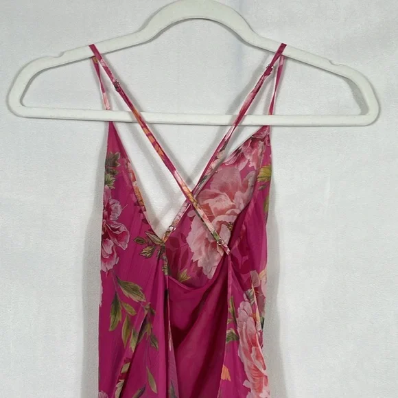 REVOLVE Sau Lee Fredia Freida Dress 14 Fuchsia Floral Maxi Low Strappy Back - Picture 9 of 16